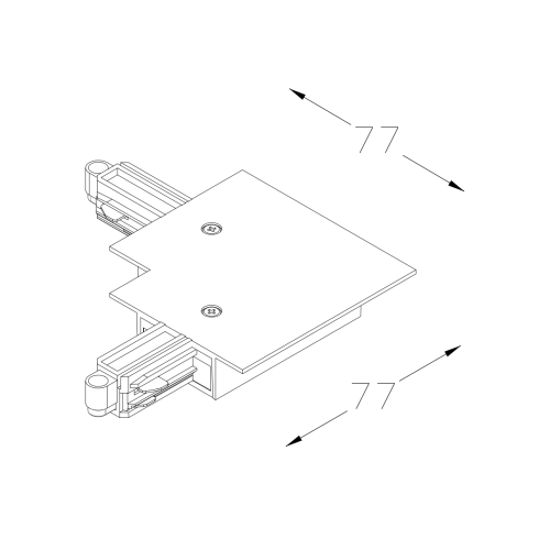 INBOUW RAIL 1-FASE VK  ZWART