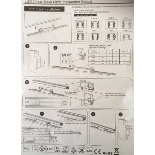 RAIL ARMATUUR 3-FASE TRACK LINE