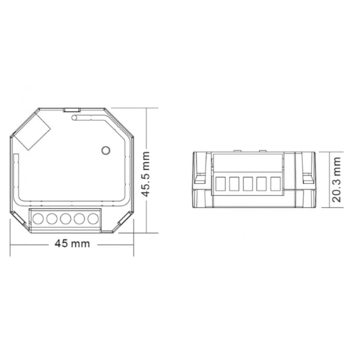 DALI DIMMING MODULE 1 KANAALS 230V TRIAC DIM