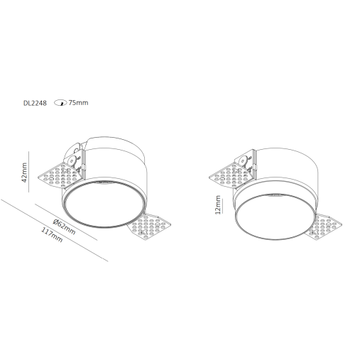 ROUND FIX TRIMLESS GU10