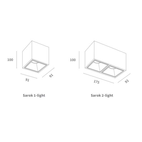 SAROK OPBOUW SPOT 1 EN 2-LICHTS