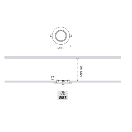 INBOUW SPOT 191/1 ROND 