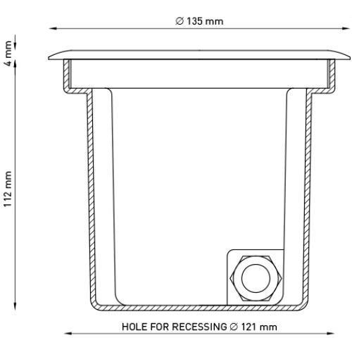 AQUADOWNSTEEL MINI ROND GU10