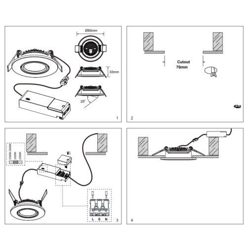 IP65 LED SPOT KANTELBAAR