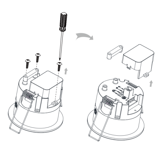 BEWEGINGSMELDER INBOUW 360° IP20 WIT