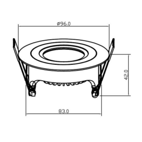 INB SPOT SLIDE 7W ROND 2000-3000K DTW